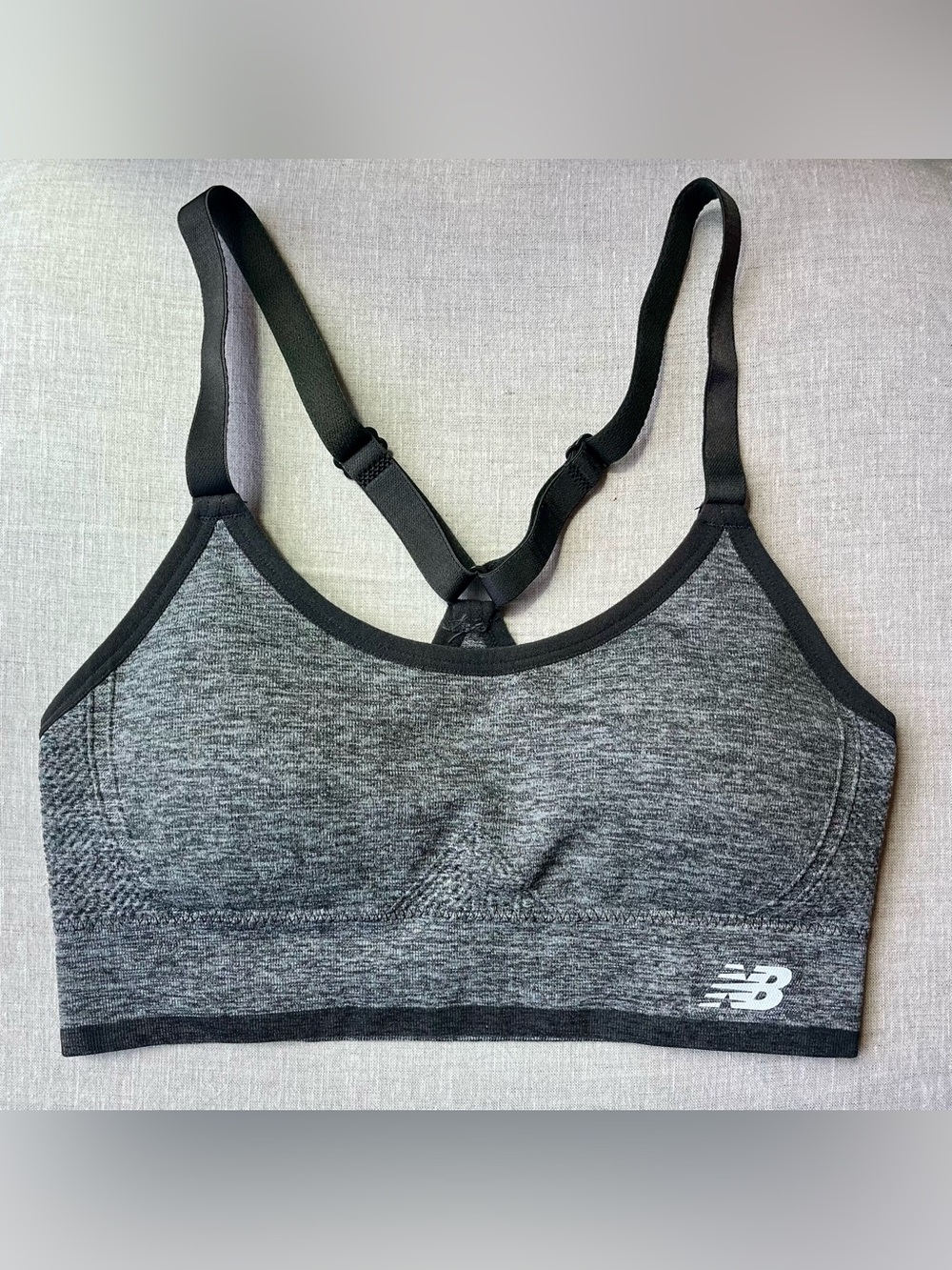 New Balance Womens Seamless Sports Bra Heather Gray Size S/P